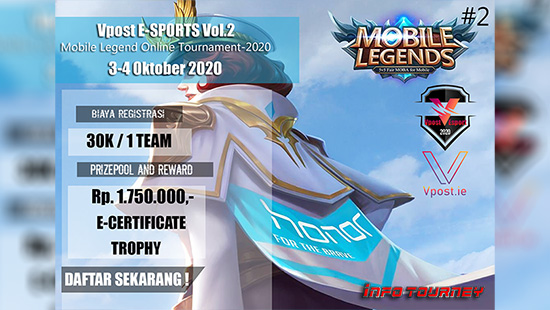 turnamen ml mlbb mole mobile legends oktober 2020 vpost esports volume 2 logo