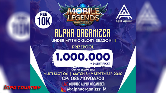 turnamen ml mlbb mole mobile legends september 2020 alpha under myhtic season 3 logo