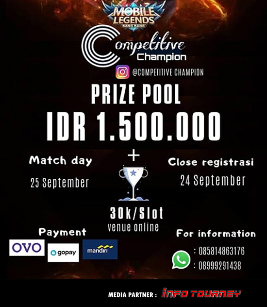 turnamen ml mlbb mole mobile legends september 2020 competitive champion poster