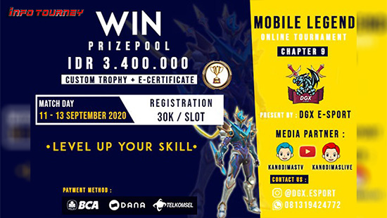 turnamen ml mlbb mole mobile legends september 2020 dgx esport chapter 9 logo