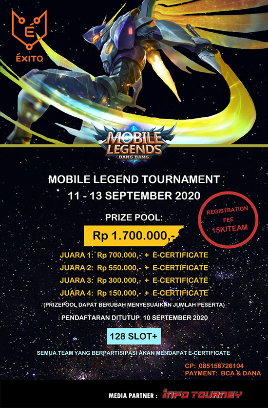 turnamen ml mlbb mole mobile legends september 2020 exito organizer season 1 poster