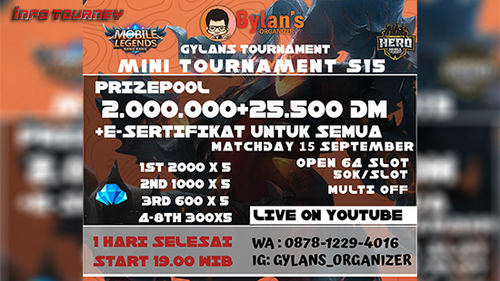 turnamen ml mlbb mole mobile legends september 2020 gylans mini season 15 logo