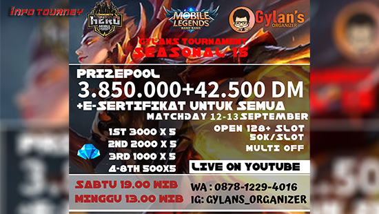 turnamen ml mlbb mole mobile legends september 2020 gylans season 15 logo