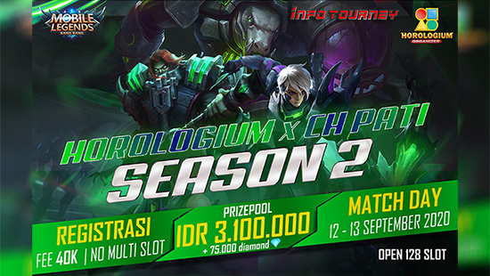 turnamen ml mlbb mole mobile legends september 2020 horologium x ch pati season 2 logo