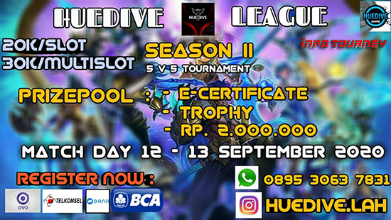 turnamen ml mlbb mole mobile legends september 2020 huedive league season 2 logo 1