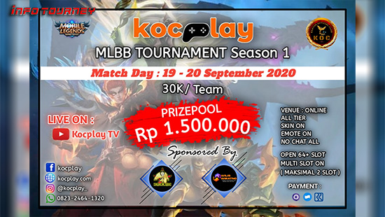 turnamen ml mlbb mole mobile legends september 2020 kocplay season 1 logo
