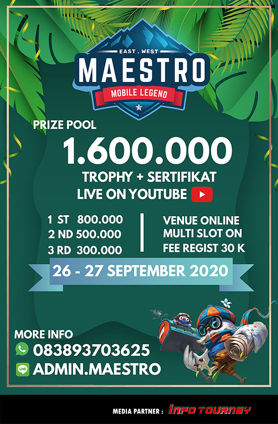 turnamen ml mlbb mole mobile legends september 2020 maestro organizer season 30 poster