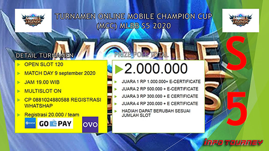 turnamen ml mlbb mole mobile legends september 2020 mcc season 5 logo