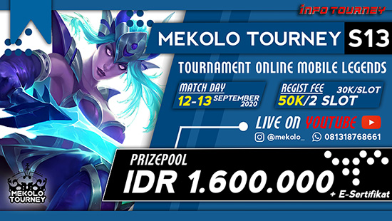 turnamen ml mlbb mole mobile legends september 2020 mekolo season 13 logo