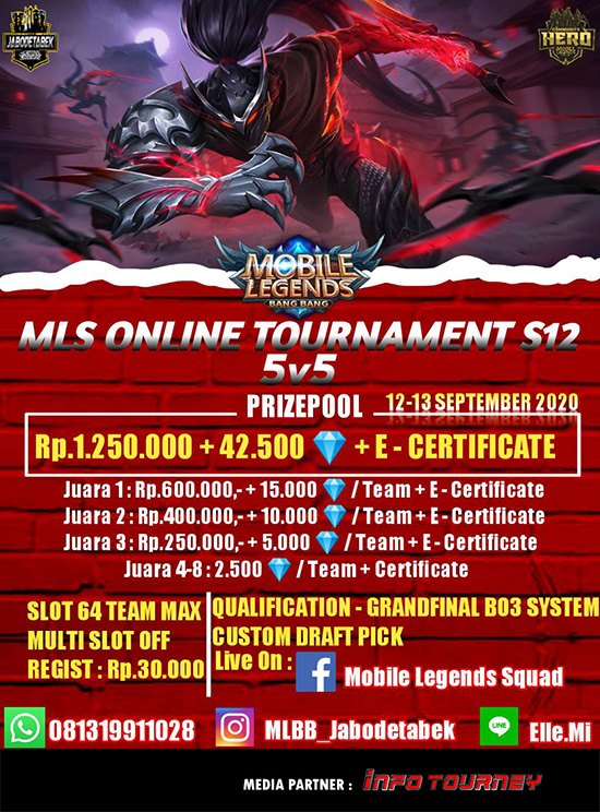 turnamen ml mlbb mole mobile legends september 2020 mls season 12 poster