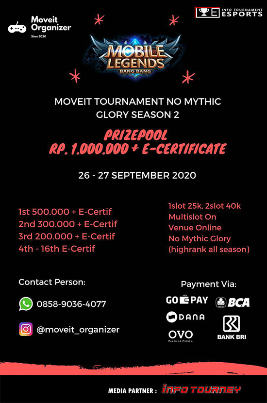 turnamen ml mlbb mole mobile legends september 2020 moveit no mythic glory season 2 poster
