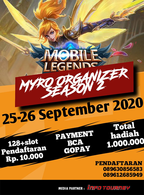 turnamen ml mlbb mole mobile legends september 2020 myro organizer season 2 poster