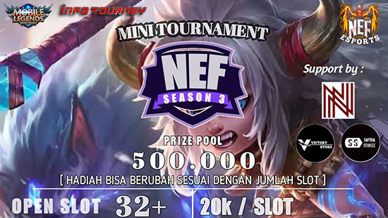 turnamen ml mlbb mole mobile legends september 2020 nef season 3 logo