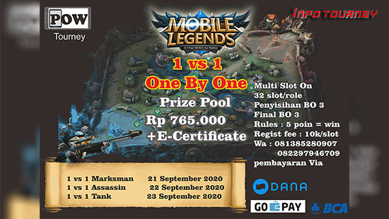 turnamen ml mlbb mole mobile legends september 2020 pow special 1vs1 logo