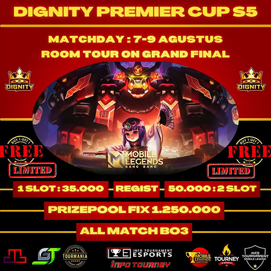 turnamen ml mlbb mole mobile legends agustus 2021 dignity premier cup season 5 poster