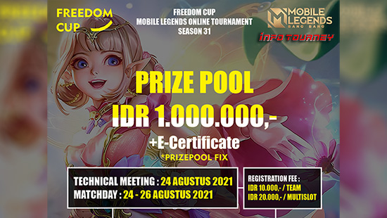 turnamen ml mlbb mole mobile legends agustus 2021 freedom cup season 31 logo