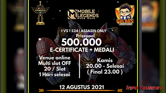 turnamen ml mlbb mole mobile legends agustus 2021 gylans 1vs1 season 24 logo 1