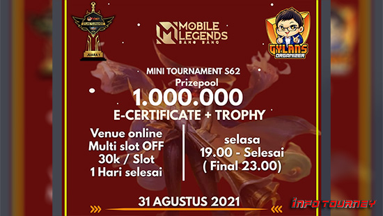 turnamen ml mlbb mole mobile legends agustus 2021 gylans mini season 62 logo