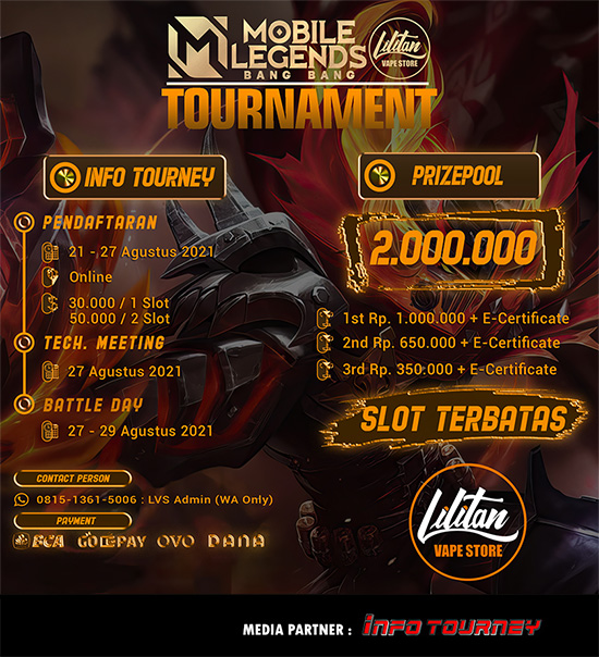 turnamen ml mlbb mole mobile legends agustus 2021 lvs league season 1 poster