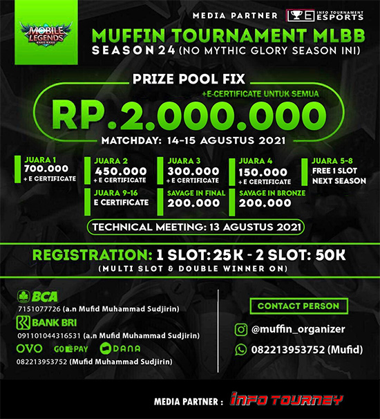 turnamen ml mlbb mole mobile legends agustus 2021 muffin season 24 no mythic glory poster