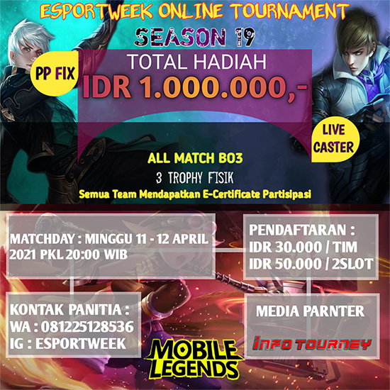 turnamen ml mlbb mole mobile legends april 2021 esportweek season 19 poster 1