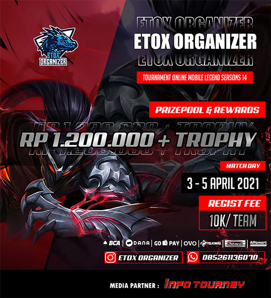 turnamen ml mlbb mole mobile legends april 2021 etox organizer season 14 poster