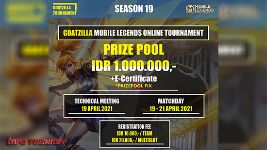 turnamen ml mlbb mole mobile legends april 2021 goatzilla season 19 logo