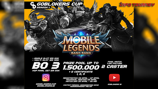 turnamen ml mlbb mole mobile legends april 2021 goblokers cup season 1 logo