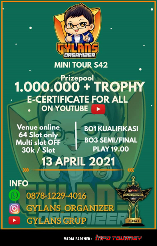 turnamen ml mlbb mole mobile legends april 2021 gylans mini season 42 poster