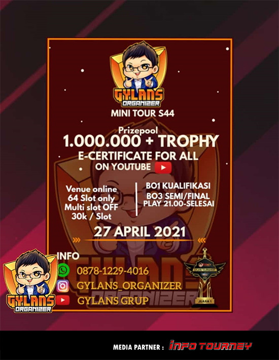 turnamen ml mlbb mole mobile legends april 2021 gylans mini season 44 poster