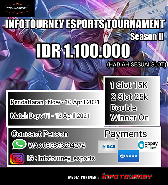 turnamen ml mlbb mole mobile legends april 2021 infotourney esports season 2 poster