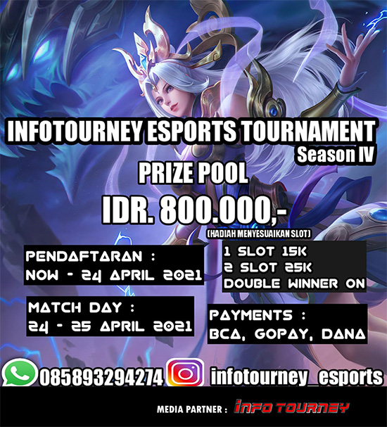 turnamen ml mlbb mole mobile legends april 2021 infotourney esports season 4 poster