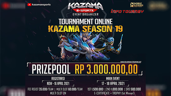 turnamen ml mlbb mole mobile legends april 2021 kazama season 19 logo