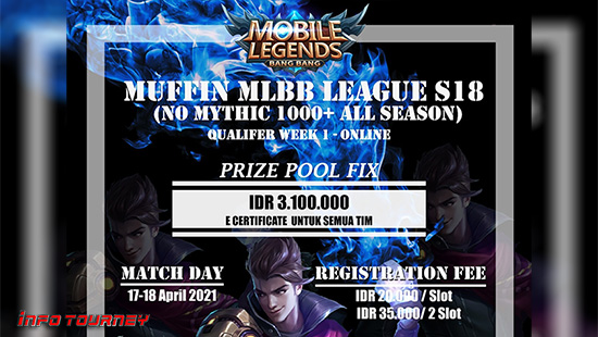 turnamen ml mlbb mole mobile legends april 2021 muffin league season 18 logo