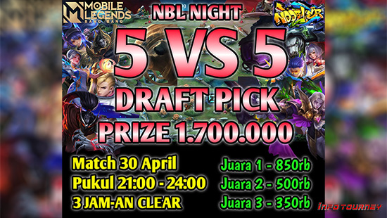 turnamen ml mlbb mole mobile legends april 2021 noobler night 5vs5 logo