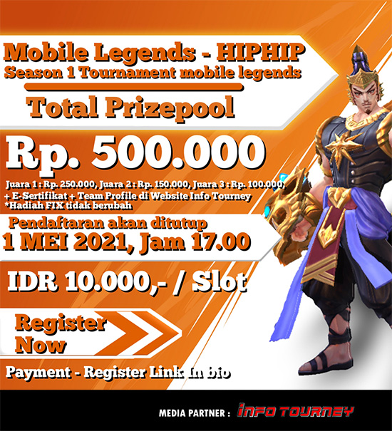 turnamen ml mlbb mole mobile legends mei 2021 hiphip season 1 poster