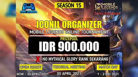 turnamen ml mlbb mole mobile legends mei 2021 iconil organizer season 15 logo