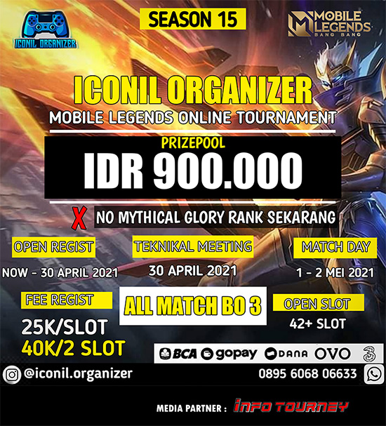 turnamen ml mlbb mole mobile legends mei 2021 iconil organizer season 15 poster 1