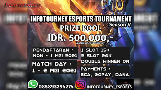 turnamen ml mlbb mole mobile legends mei 2021 infotourney esports season 5 logo