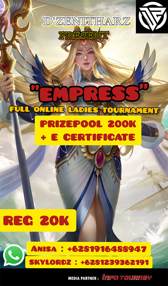 turnamen ml mlbb mole mobile legends desember 2021 empress ladies poster