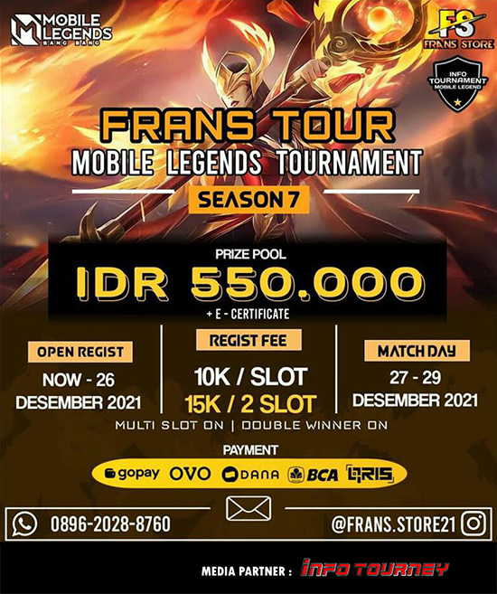 turnamen ml mlbb mole mobile legends desember 2021 frans tour season 7 poster