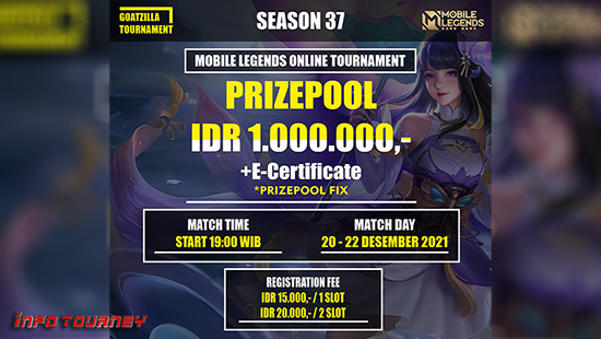 turnamen ml mlbb mole mobile legends desember 2021 goatzilla season 37 logo