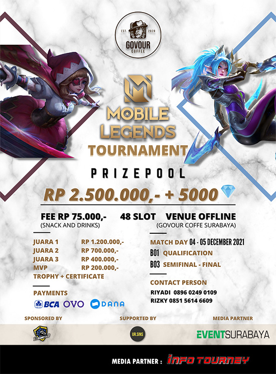 turnamen ml mlbb mole mobile legends desember 2021 govour coffee season 1 poster