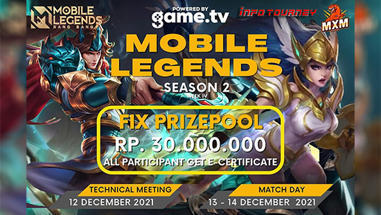 turnamen ml mlbb mole mobile legends desember 2021 king of mlbb x mxm esport season 2 week 4 logo