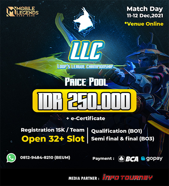 turnamen ml mlbb mole mobile legends desember 2021 loops league championship poster