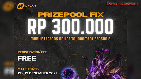 turnamen ml mlbb mole mobile legends desember 2021 nexon season 8 logo