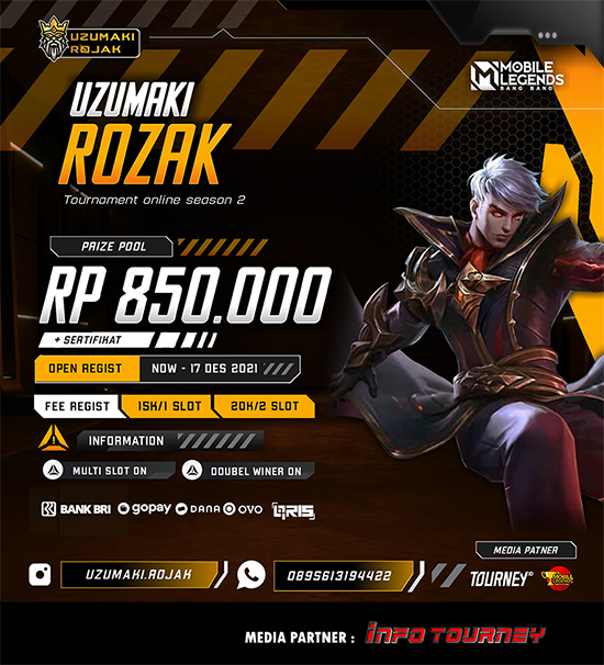 turnamen ml mlbb mole mobile legends desember 2021 uzumaki rojak season 2 poster