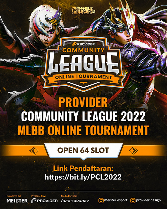 turnamen ml mlbb mole mobile legends januari 2022 provider community league 2022 poster