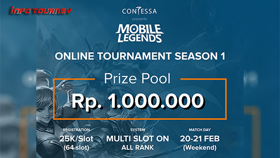 turnamen ml mlbb mole mobile legends februari 2021 contessa season 1 logo