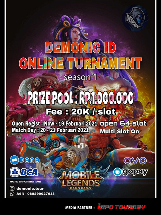 turnamen ml mlbb mole mobile legends februari 2021 demonic id season 1 poster